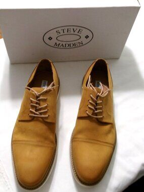 Steve Madden Darbee Tan Suede Leather Lace-Up Shoes Size 12 M